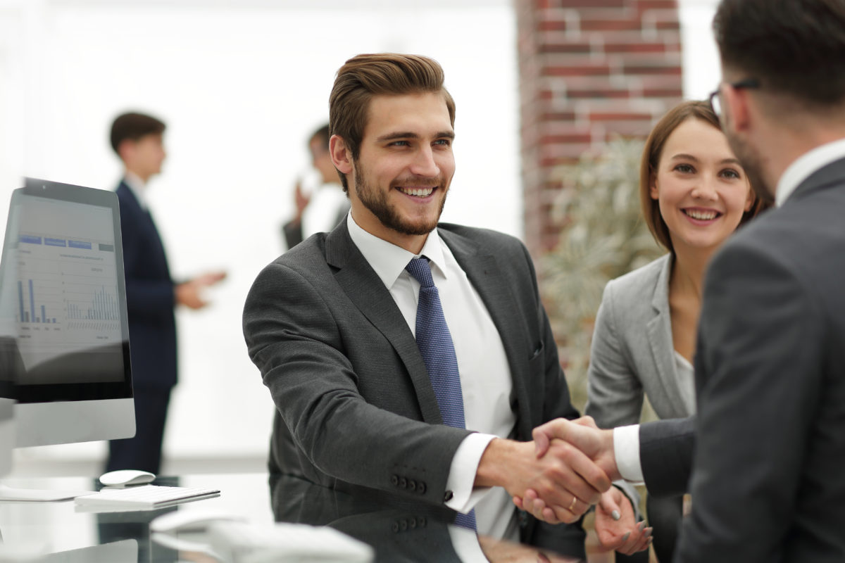 Picture of business people in a handshake agreement